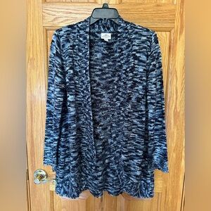 St. John's Bay Women’s Size Small Blue & White Cardigan Sweater NWOT